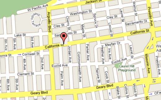 Map and Directions to San Francisco Plastic Surgeon Dr. Edward P. Miranda, M.D. office